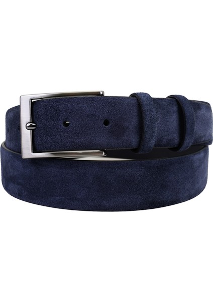 Keanu Lacivert Erkek Spor Deri Kemer
