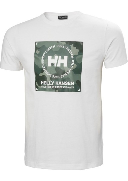 Helly Hansen Core Graphic Erkek Beyaz Yuvarlak Yaka Tişört