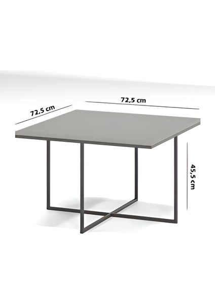 Orta Sehpa ve Zigon Sehpa 5'li Set ( Siyah Mermer Desenli)