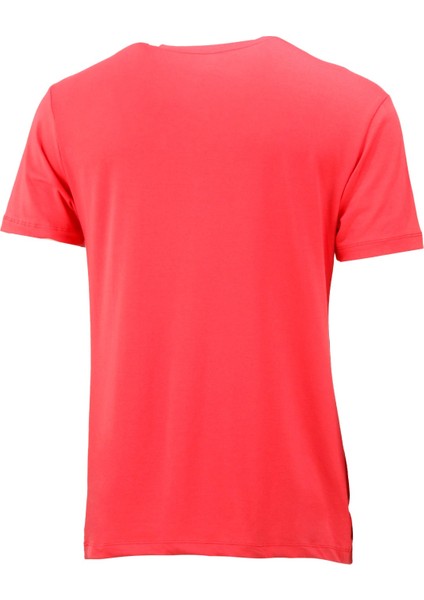 Erkek V Yaka Standart Fit Nar Çiçeği T-Shirt fırsatları