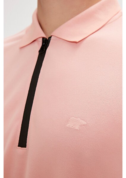 Bad Bear Cord Polo Yaka Pembe Erkek Tişört