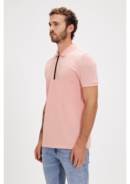 Bad Bear Cord Polo Yaka Pembe Erkek Tişört