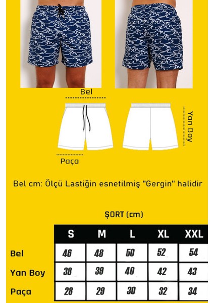 Erkek Lacivert Micro Kumaş File Astarlı Cepli Hızlı Kuruyan Dijital Baskı Deniz Şortu EDY6114L indirimleri