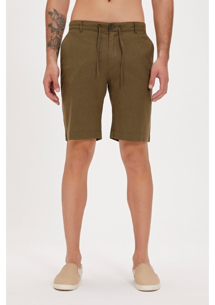 Lyne Haki Yandan Cepli Erkek Şort fiyatları