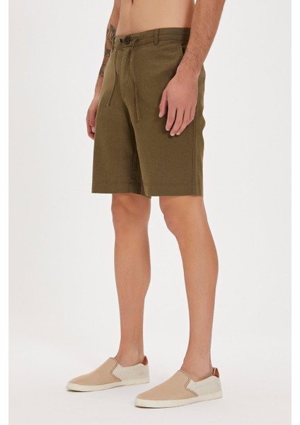 Lyne Haki Yandan Cepli Erkek Şort indirimleri