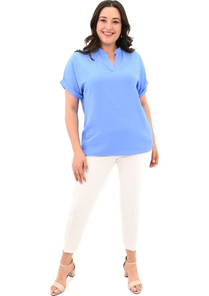 Kadın Büyük Beden Duble Kol Bluz 1790-25 modelleri