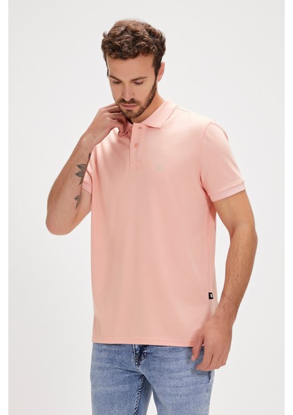 Pure Polo Yaka Pembe Erkek Tişört