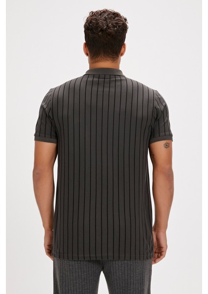 Theo Poloneck Asfalt Polo Yaka Fermuarlı Erkek Tişört indirimleri