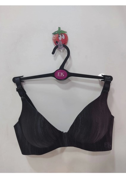 Lazer Kesim Balensiz Tam Destekli Siyah Sütyen 675
