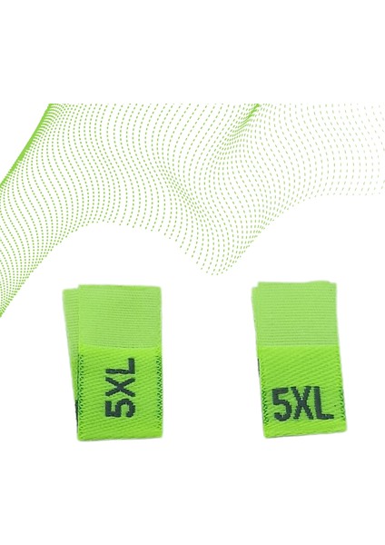5xl Beden Etiketi Neon Sarı Renk Dokuma Etiket - 250 Adet