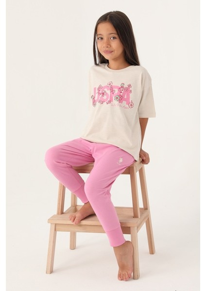 1801 Kız Çocuk Pijama Takım Bej V1 fiyatları