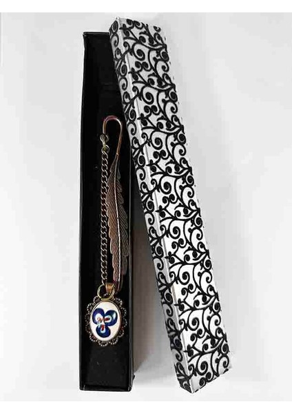 Çintemani Desenli Iznik Çini Kitap Ayracı