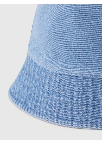 Kadın Mavi Denim Bucket Şapka