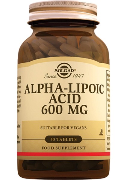 Alpha Lipoic Acid 600 Mg 50 Tablet Alfa Lipoik Asid