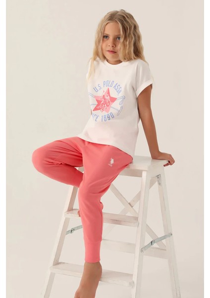 1838 Kız Çocuk Pijama Takım Krem V1