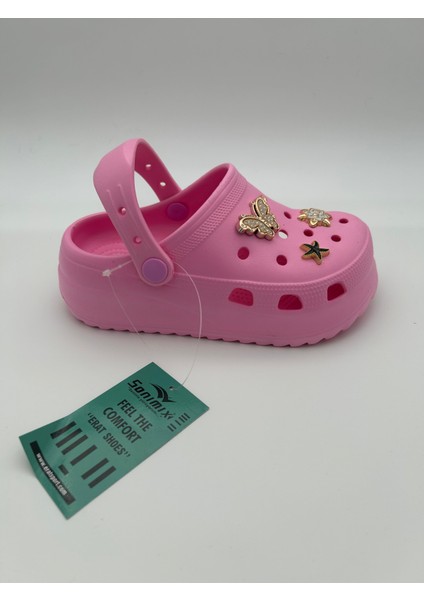 Çocuk Yüksek Taban Süslü Terlik