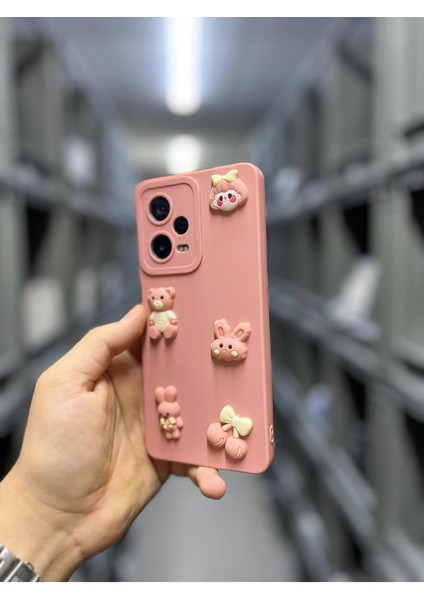 Xiaomi Redmi Note 12 Pro 5g Sweet Ayıcıklı 3 Boyutlu Tatlı Kiraz Desenli Kılıf modelleri