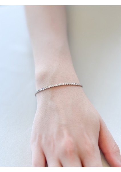 Beyaz Altın Su Yolu Bileklik