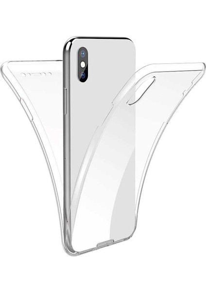 Apple iPhone Xs Max 6.5 Uyumlu 360 Kılıf Full Koruma Ön ve Arka Silikon Kapak