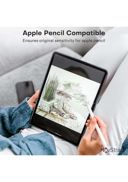 Novstrap Apple iPad Pro 13 Inç 5. Nesil M4 2024 ile Uyumlu Nano Esnek Cam Ekran Koruyucu A2925 A2926