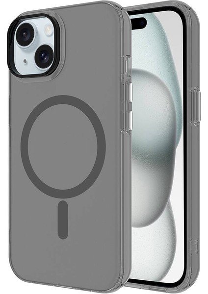 - Iphone 13 - Kılıf Sert Kablosuz Şarj Destekli Buzlu C-Pro Magsafe Kapak