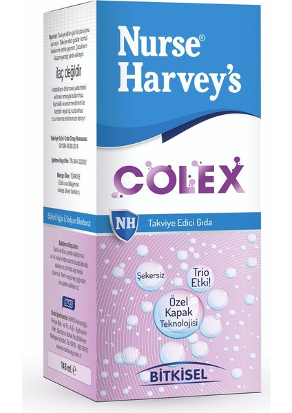 Colex Bitkisel Şurup 145 Ml.