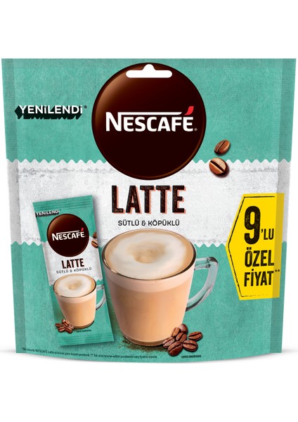 Nescafe Latte 9'lu Paket 9X14.5G