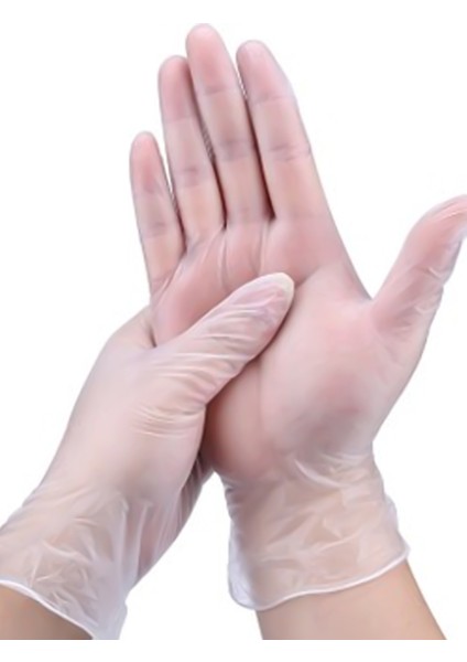 Plastik Tek Kullanımlık Esnek Dayanıklı Mutfak Bahçe Hobi Temizlik İş Eldiveni 100 Adet