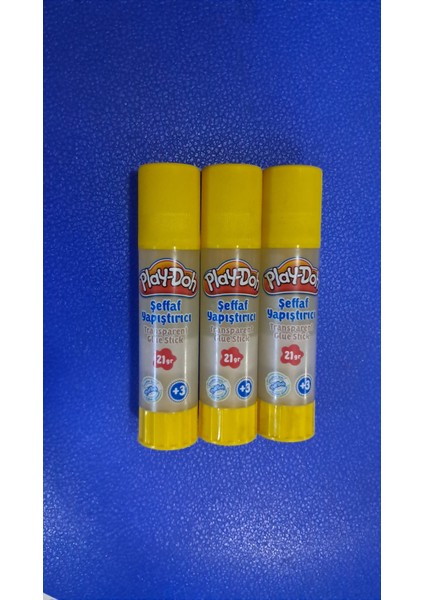 Playdoh Şeffaf Stick Yapıştırıcı Transparent Glue 21 gr 3 Adet