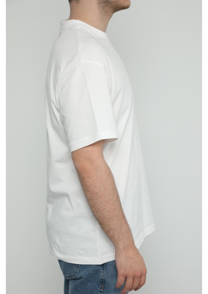 Hscstore Erkek Baskılı Beyaz Tişört - 8452 modelleri