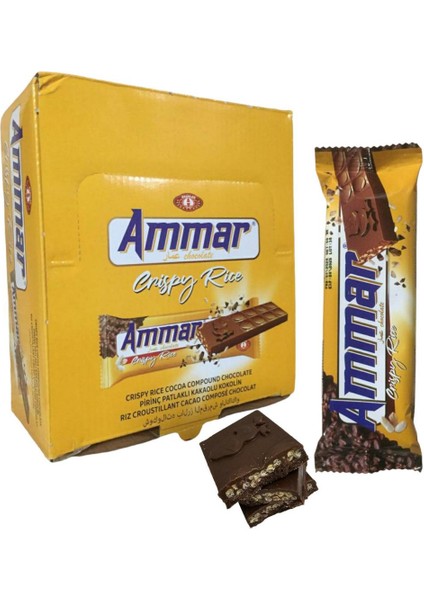 Pirinç Patlaklı Kakaolu Ammar Çikolata 24 Adet x 50 gr