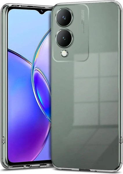 Vivo Y17S Kılıf Kamera Korumalı Silikon Şeffaf Kapak