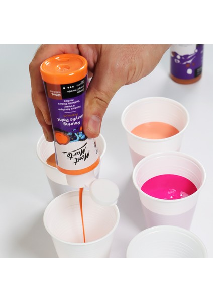 Dökme Akrilik Boya Seti Premium 4pc x 120 ml Coral