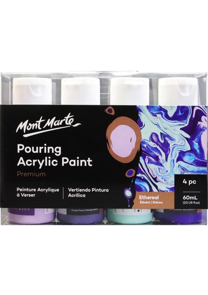 mm Dökme Akrilik Boya Seti Premium 4pc x 60ML - Ethereal