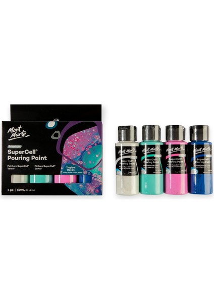 mm Supercell Dökme Boya Seti 4PCX60ML - Tropical Ocean