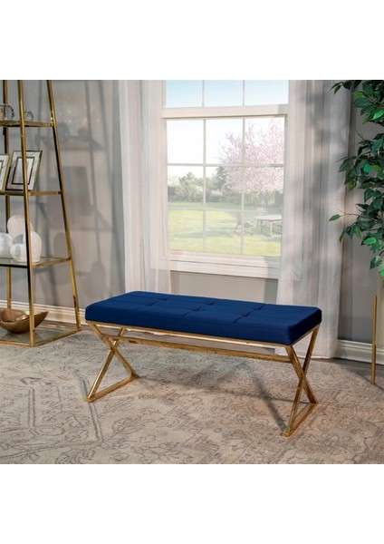 Püff Konsept Seltem Modern Gold Tasarım Bench