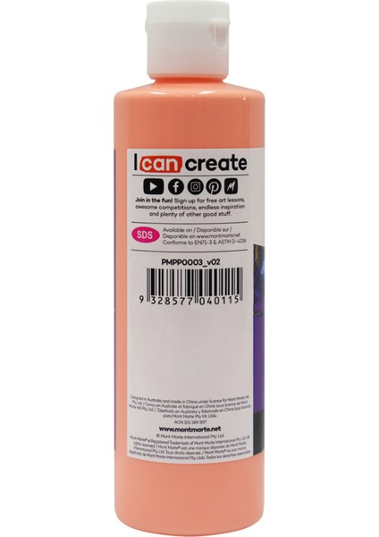 Dökme Akrilik Boya Premium 240 ml Coral