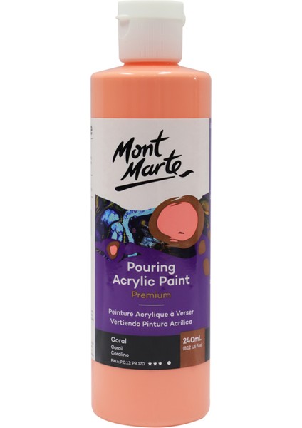 Dökme Akrilik Boya Premium 240 ml Coral fiyatları