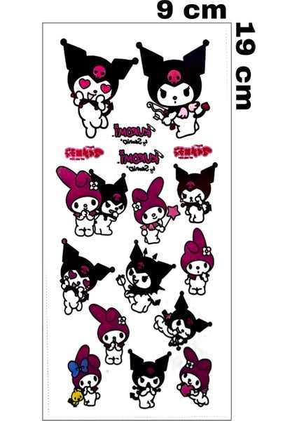 Kuromi Hello Kitty Çocuk Için Geçici Dövme