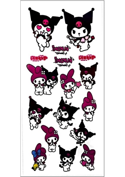 Kuromi Hello Kitty Çocuk Için Geçici Dövme