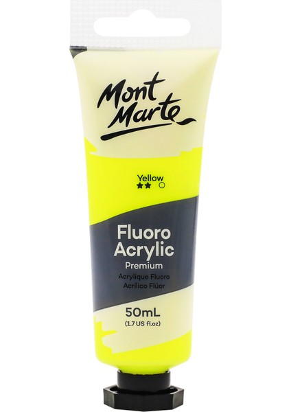 Premium Floro Akrilik Boya 50 ml Yellow