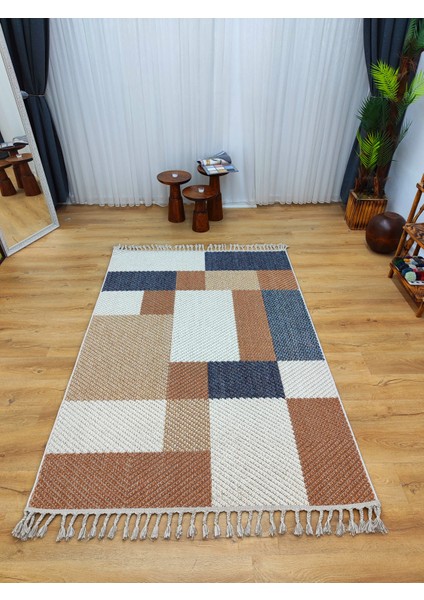 Trendycarpet Bambu Dokusunda Dekoratif Halı Sarı 1406