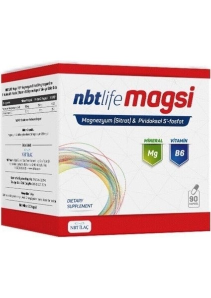 Nbt İlaç Nbt Life Magsi, Magnezyum 90 Kapsül