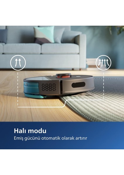 Aqua Islak ve Kuru Premium Temizlik Robotu, 4000 Pa Emiş Gücü, Tek Şarjla 230 Dakikaya Kadar Temizlik, Lidar, Luciole Lambader Hediye