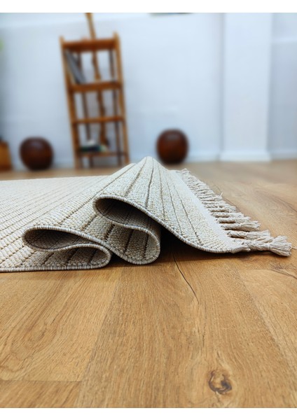 Trendy Carpet Trendycarpet Bambu Dokusunda Dekoratif Halı  Bej 1412