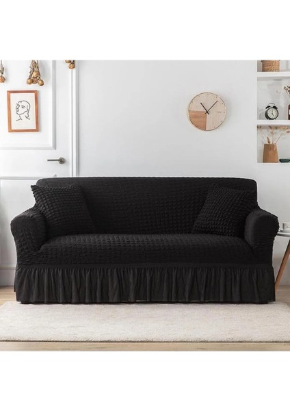 Eldost Bürümcük Koltuk, Kanepe,çekyat Örtüsü, Lastikli, Esnekli, Etekli,3 Kişilik Koltuk Için( 1 Adet)