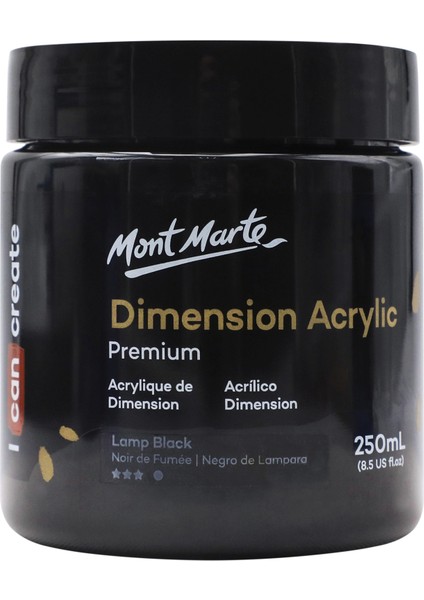 Premium Dimension Akrilik 250 ml Lamp Black