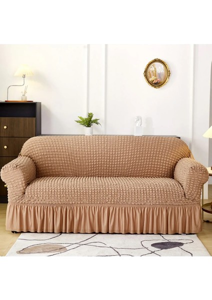 Eldost Bürümcük Koltuk, Kanepe,çekyat Örtüsü, Lastikli, Esnekli, Etekli,3 Kişilik Koltuk Için( 1 Adet)