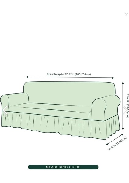 Eldost Bürümcük Koltuk, Kanepe,çekyat Örtüsü, Lastikli, Esnekli, Etekli,3 Kişilik Koltuk Için( 1 Adet) fiyatları