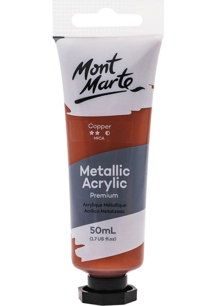 Premium Metalik Akrilik Boya 50 ml Bakır